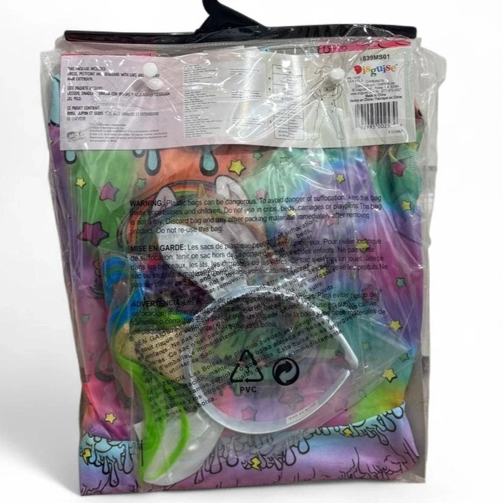 Rainbow Brightstar Costume  Poopsie Slime Surprise Kawaii Kidcore Kids 7-8 M